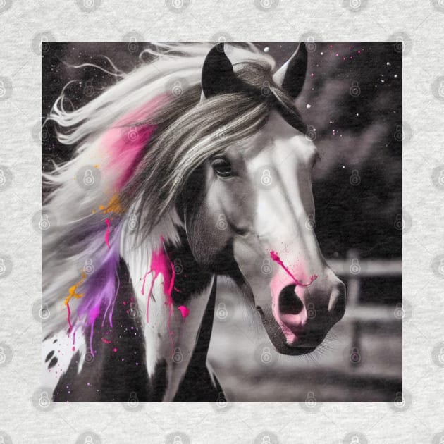 Majestic Mane Color Splash, Equestrian Fashion, Horse Breeds by Unboxed Mind of J.A.Y LLC 